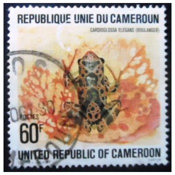 Selo postal dos Camarões de 1978 Elegant long-fingered Frog