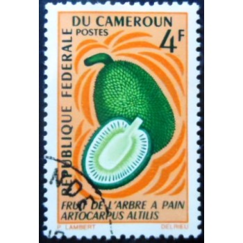 Selo postal dos Camarões de 1967 Artocarpus Altilis