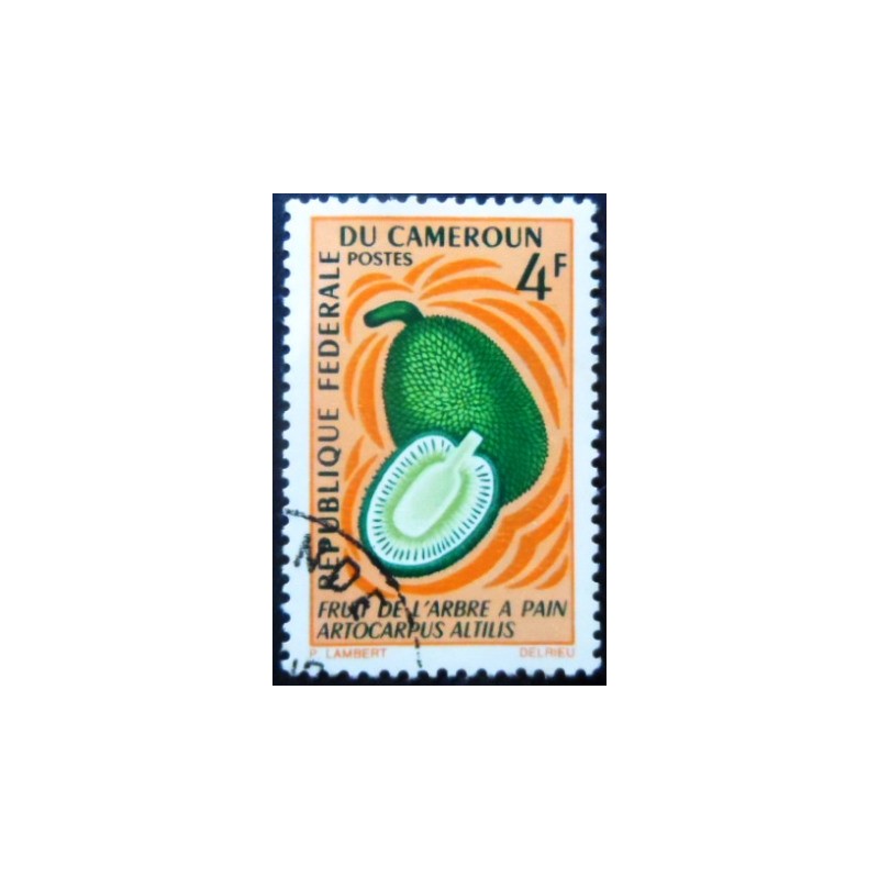 Selo postal dos Camarões de 1967 Artocarpus Altilis