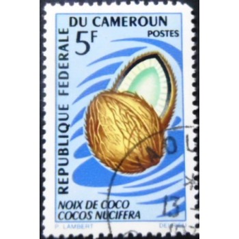 Selo postal dos Camarões de 1967 Coconut