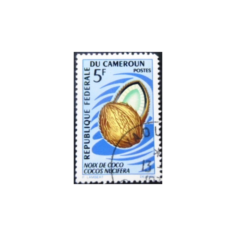 Selo postal dos Camarões de 1967 Coconut