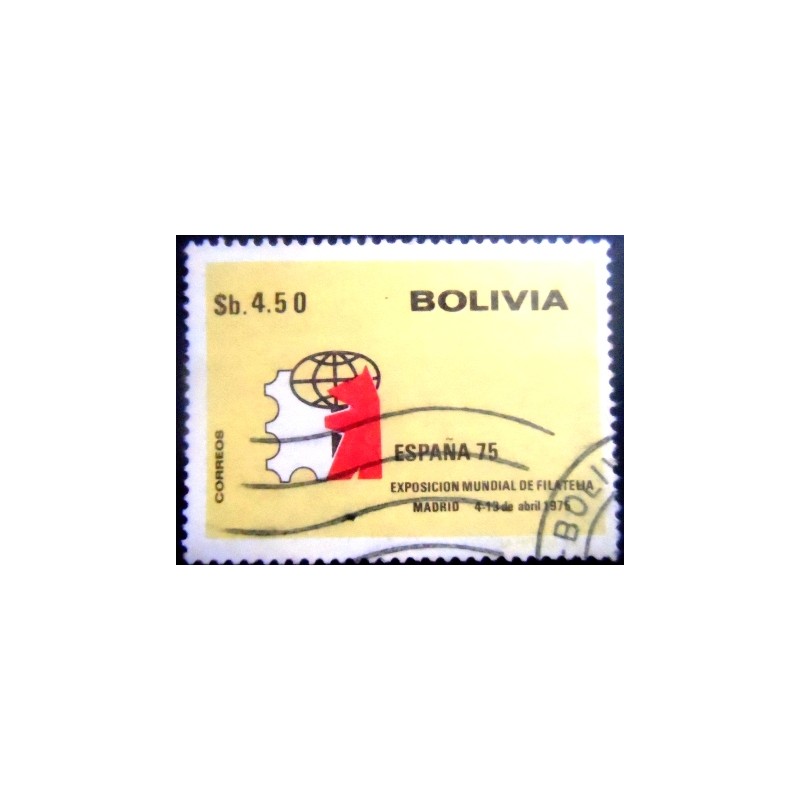 Selo postal da Bolívia de 1975 España 75 - Emblem