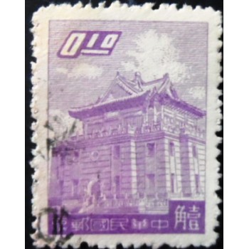 Selo postal de Taiwan de 1959 Chu Kwang Tower 0,10