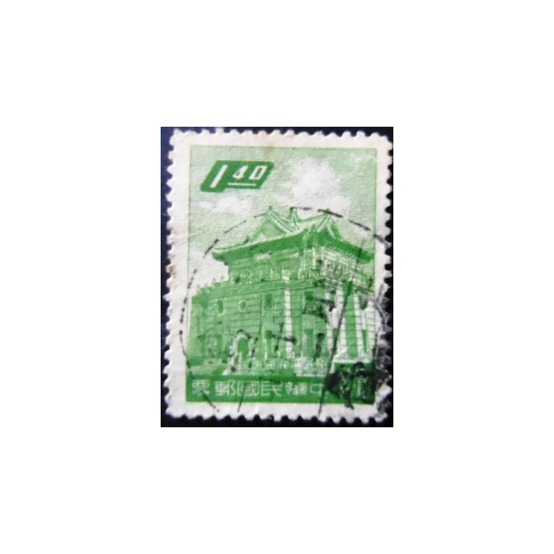 Selo postal de Taiwan de 1959 Chu Kwang Tower 1,40