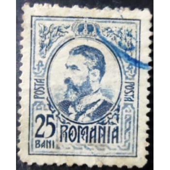 Selo postal da Romênia de 1908 Carol I of Romania 25