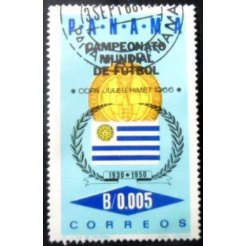 Selo postal do Panamá de 1966 Flag of Uruguay