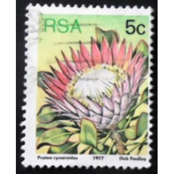 Selo postal da África do Sul de 1982 King protea C