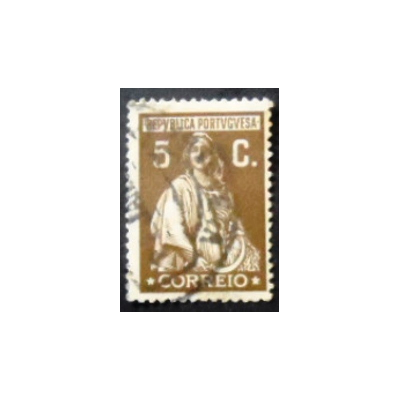 Selo postal de Portugal de 1926 Ceres 5