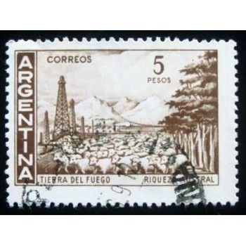 Imagem similar à do selo postal da Argentina de 1970 Tierra del Fuego