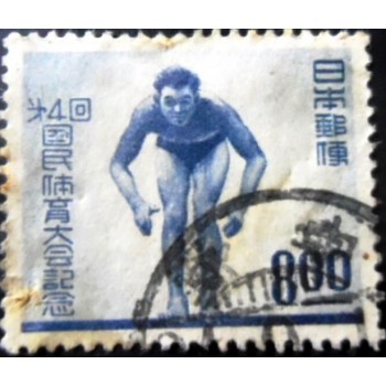 Selo postal Japão 1949 Swimming