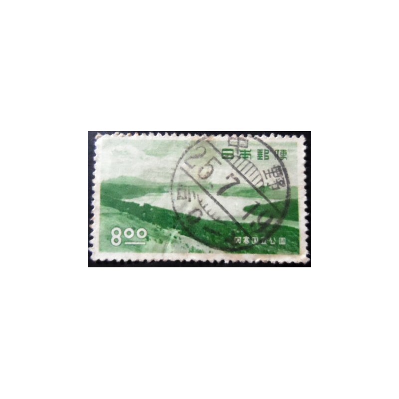 Selo postal Japão 1950 Lake Kutcharo