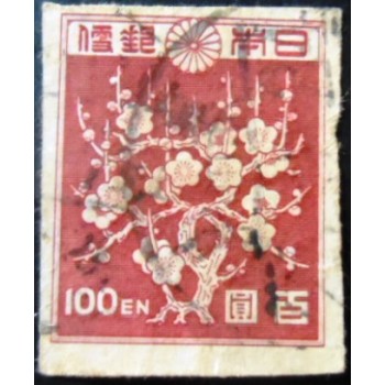 Selo postal Japão 1946 Plum Blossoms B