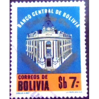 Selo postal da Bolívia de 1978 Building of the Central Bank