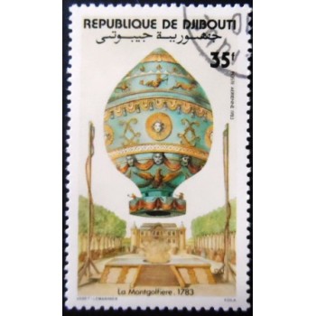 Selo postal de Djibouti de 1983 Montgolfiere 1783