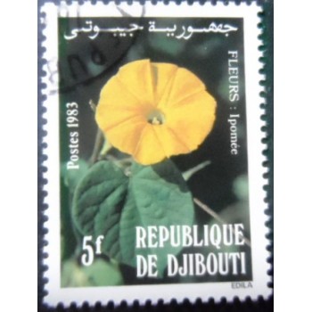 Selo postal de Djibouti de 1983 Fleurs ipomee