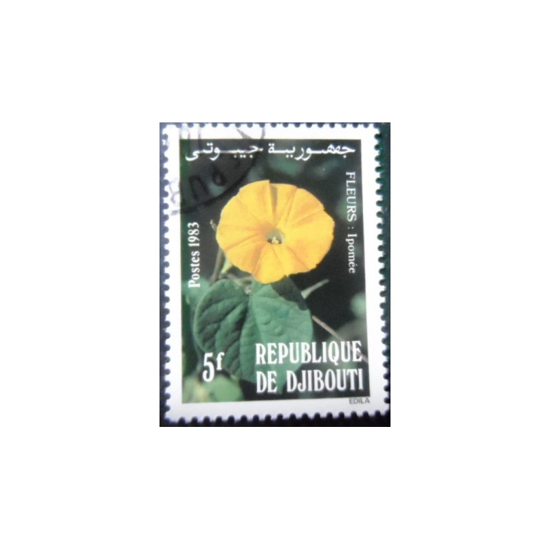 Selo postal de Djibouti de 1983 Fleurs ipomee