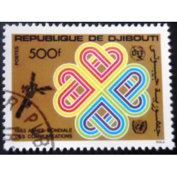 Selo postal de Djibouti de 1983 World Communications Day