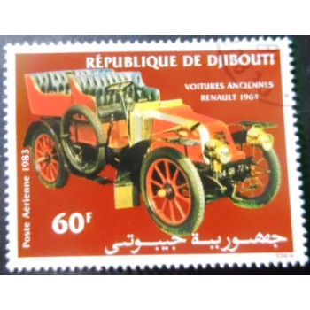 Selo postal de Djibouti de 1983 Renault 1904