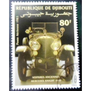 Selo postal de Djibouti de 1983 Mercedes 1910