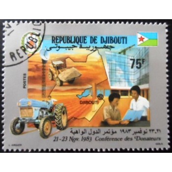 Selo postal de Djibouti de 1983 Conference of Donors