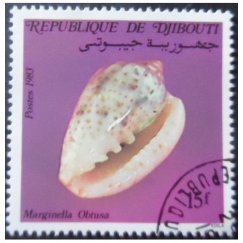Selo postal de Djibouti de 1983 Red Sea Marginella