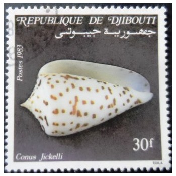 Selo postal de Djibouti de 1983 Jickeli's Cone