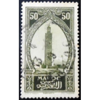 Selo postal do Marrocos de 1927 Koutoubiah U