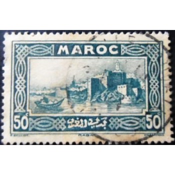 Imagem similar à do selo postal do Marrocos de 1933 - Kasbah Oudaïas 50