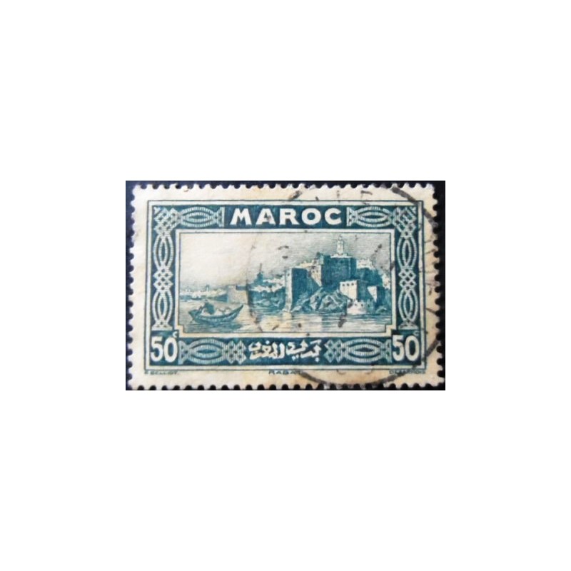 Imagem similar à do selo postal do Marrocos de 1933 - Kasbah Oudaïas 50