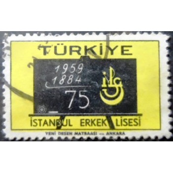 Selo postal da Turquia de 1959 Istanbul boys lyceum U