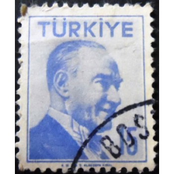 Selo postal da Turquia de 1956 Kemal Atatürk