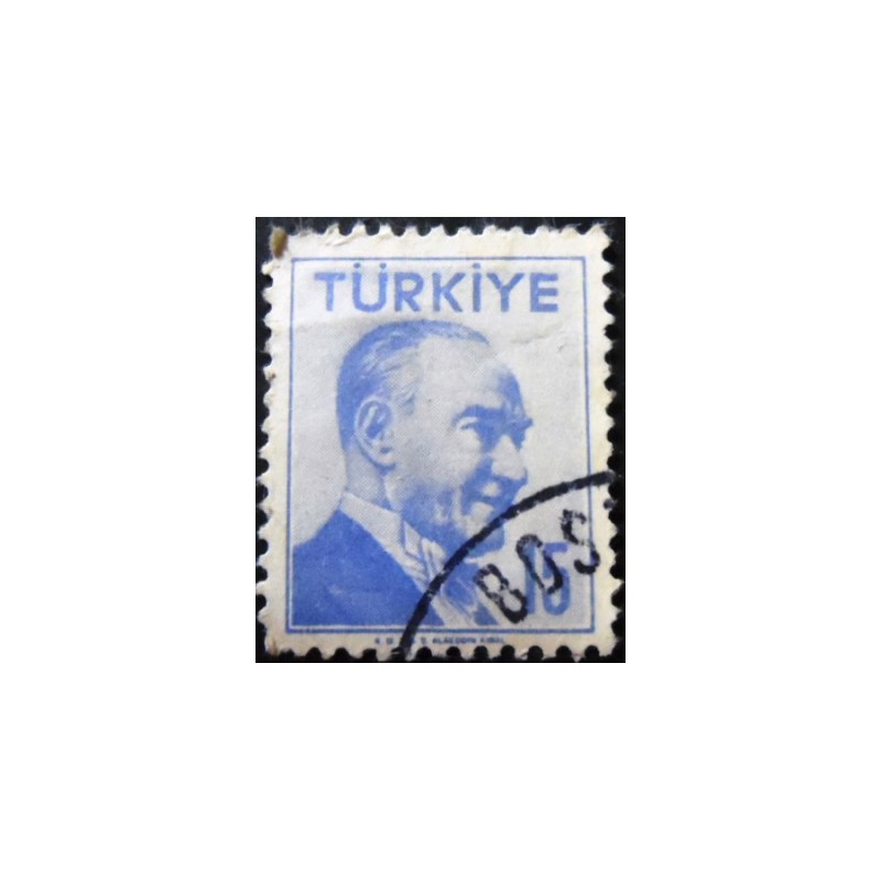 Selo postal da Turquia de 1956 Kemal Atatürk