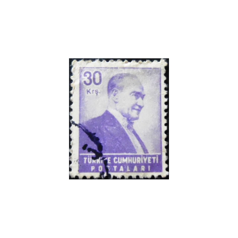 Imagem similar à do selo postal da Turquia de 1955 Kemal Atatürk