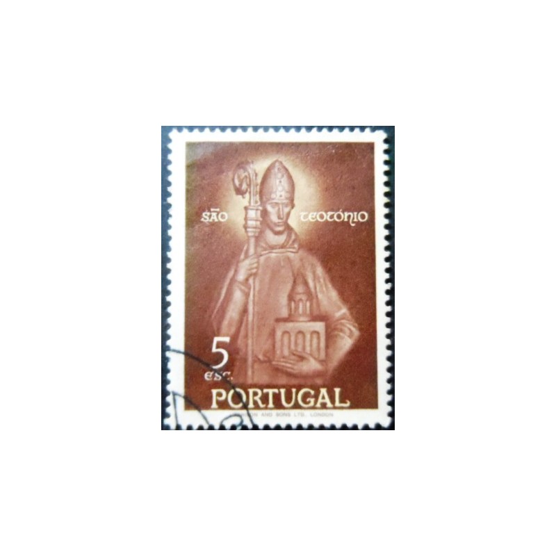 Imagem similar á do selo postal de Portugal de 1958 St. Theotonius 5