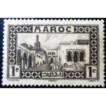 Selo postal do Marrocos de 1933 Tanger Former Sultan's Palace 1 N