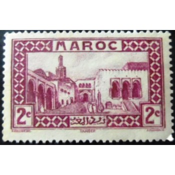 Selo postal do Marrocos de 1933 Tanger Former Sultan's Palace 2 N