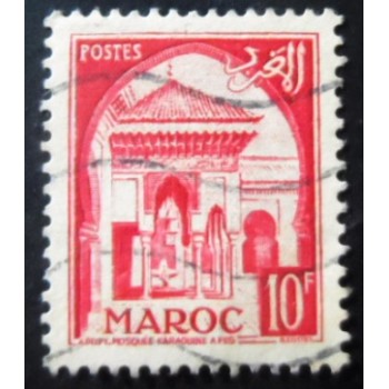 Selo postal do Marrocos de 1953 Karaouine mosque