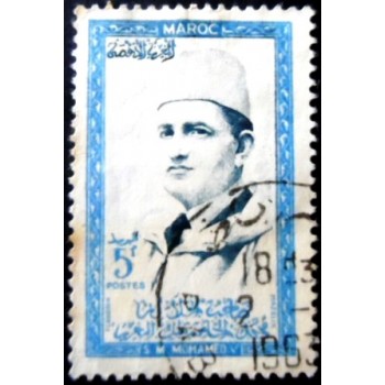 Imagem similar à do selo postal do Marrocos de 1956 King Mohammed V