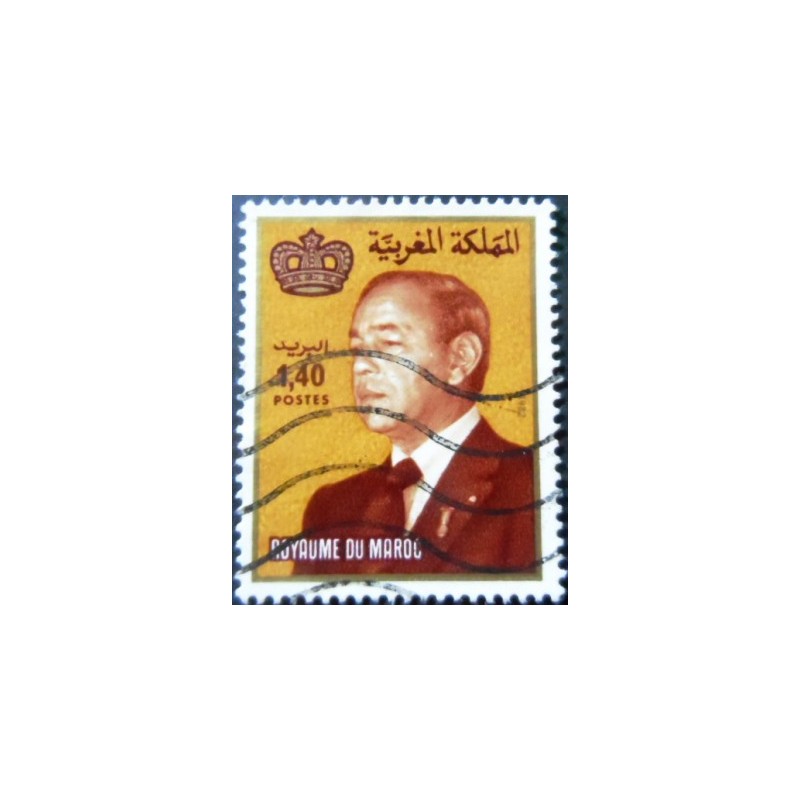 Selo postal do Marrocos de 1983 King Hassan II 1,40