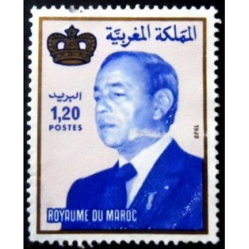 Selo postal do Marrocos de 1988 King Hassan II 1,20