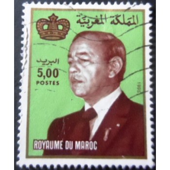 Selo postal do Marrocos de 1985 King Hassan II 5