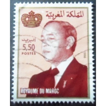 Selo postal do Marrocos de 1996 King Hassan II 5,50