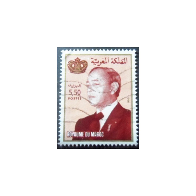 Selo postal do Marrocos de 1996 King Hassan II 5,50