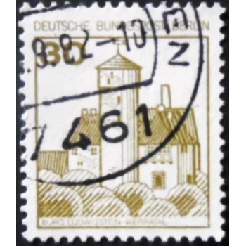 Selo postal da Alemanha Berlim de 1977 Ludwigstein Castle