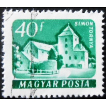 Selo postal da Hungria de 1961 Simontornya U