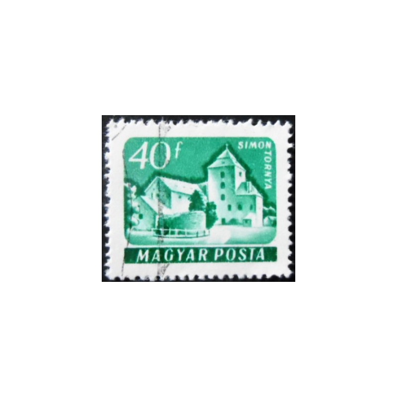 Selo postal da Hungria de 1961 Simontornya U