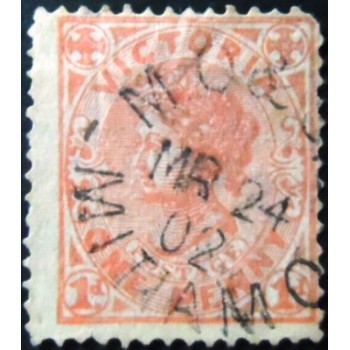 Selo postal de Vitória de 1905 Queen Victoria 1