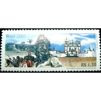 Selo postal do Brasil de 2001 Bom Jesus Matozinhos M