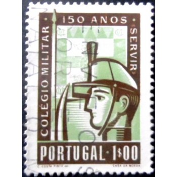 Selo postal de Portugal de 1954 Cadet of the Military College