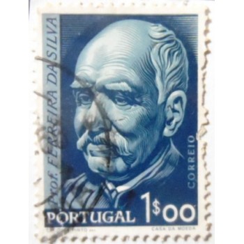 Selo postal de Portugal de 1956 Ferreira da Silva Teacher